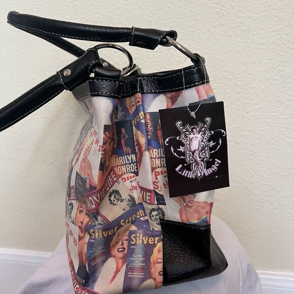NWT Radio Days Marilyn Monroe Women Black Shoulder Bag - Picture 4 of 7